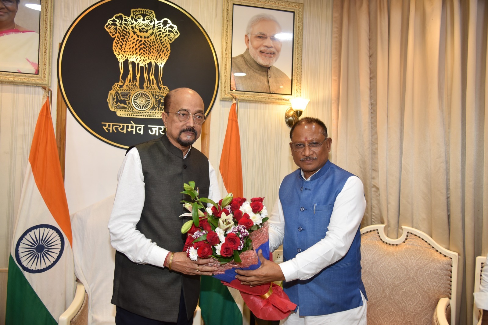 मनोनीत राज्यपाल रमेन डेका से मुख्यमंत्री साय ने प्रदेश के विकास पर की चर्चा