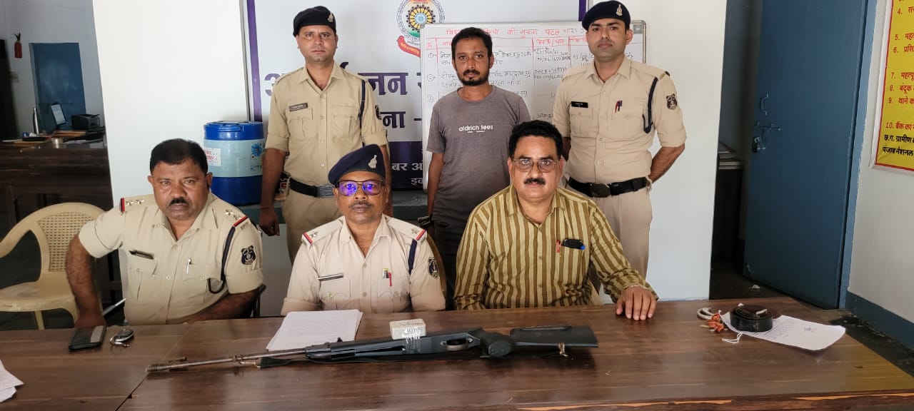 एयरगन से फायर कर प्राणघातक हमला करने वाला आरोपी गिरफ्तार,चाम्पा पुलिस की कार्यवाही