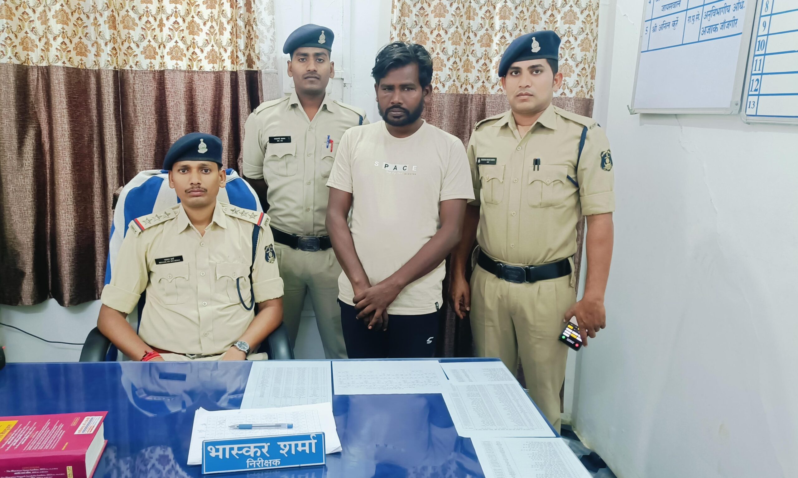 पुरानी रंजिश को लेकर हत्या कारित करने वाले आरोपी गिरफ्तार  नवागढ़ पुलिस की कार्यवाही