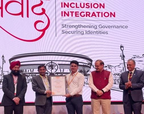 आधार सेवाओं में उत्कृष्टता के लिए छत्तीसगढ़ को राष्ट्रीय सम्मान,बच्चों के बायोमैट्रिक अपडेट के लिए मिला गौरव