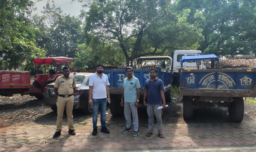 अवैध रेत उत्खनन व परिवहन पर जिला टास्क फोर्स जांजगीर-चांपा की बड़ी कार्रवाई