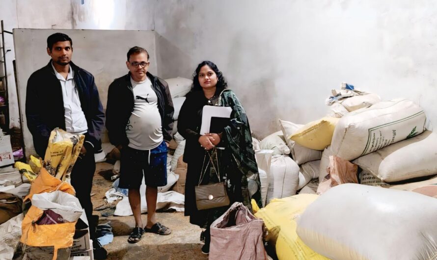 ग्राम कटौद में अवैध धान भंडारण पर की गई कार्रवाई