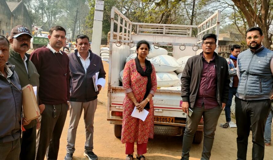 अवैध धान भंडारण एवं परिवहन पर कार्रवाई