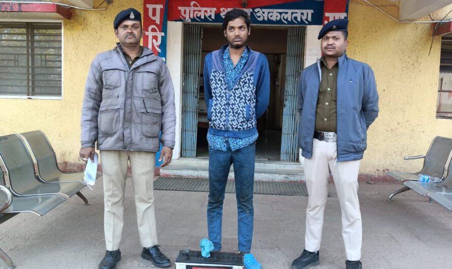 रात्रि में राईसमिल के अंदर खडी गाडी से बैटरी चोरी करने वाला आरोपी गिरफ्तार 