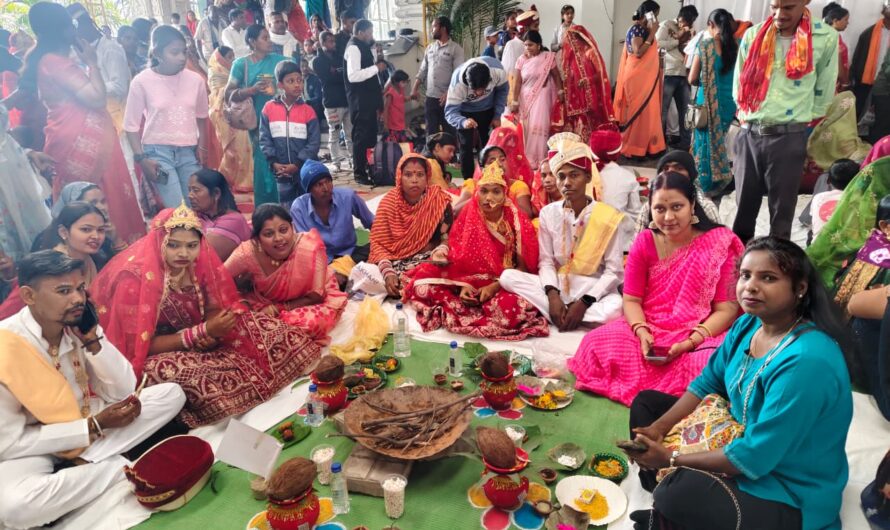 मुख्यमंत्री कन्या विवाह योजना: जिले के 141 जोड़ों का सामूहिक विवाह संपन्न