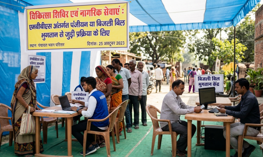 एमबीबीएस अंतर्गत पंजीयन या बिजली बिल भुगतान से जुड़ी प्रक्रिया के लिए होगा शिविर का आयोजन