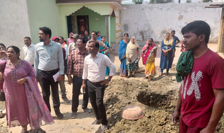 जिला पंचायत सीईओ ने ग्राम पंचायतों में किया मनरेगा, आवास एवं जल संचय कार्यों का निरीक्षण