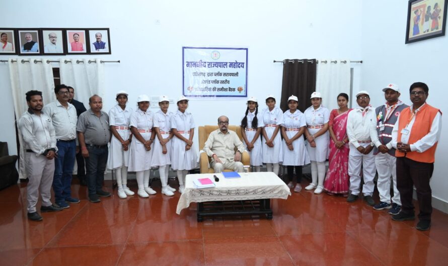 राज्यपाल से रेडक्रॉस प्रतिनिधियों ने की सौहार्दपूर्ण भेंट